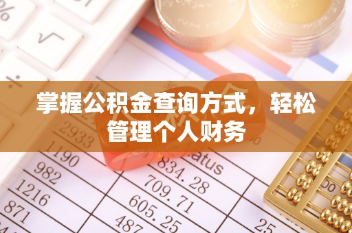 九龙掌握公积金查询方式，轻松管理个人财务