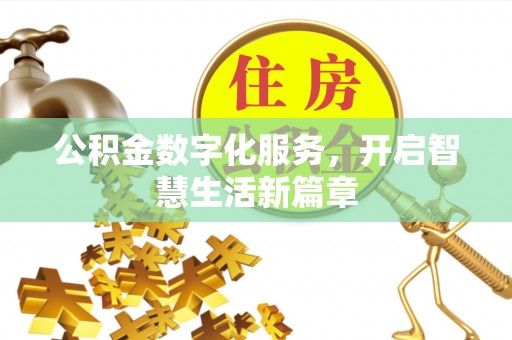 九龙公积金数字化服务，开启智慧生活新篇章