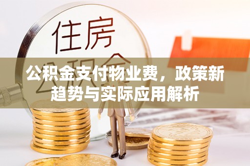 九龙公积金支付物业费，政策新趋势与实际应用解析