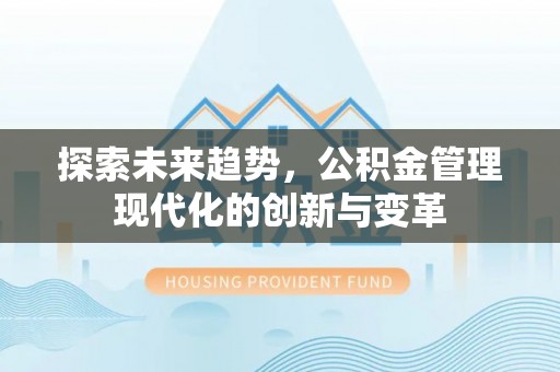 九龙探索未来趋势，公积金管理现代化的创新与变革