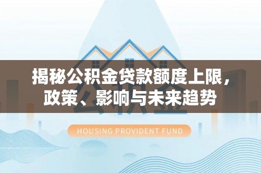 九龙揭秘公积金贷款额度上限，政策、影响与未来趋势