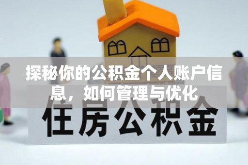 九龙探秘你的公积金个人账户信息，如何管理与优化