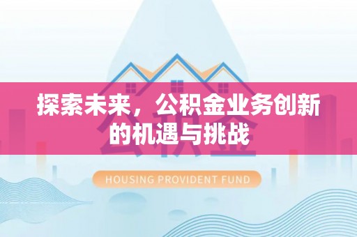 九龙探索未来，公积金业务创新的机遇与挑战