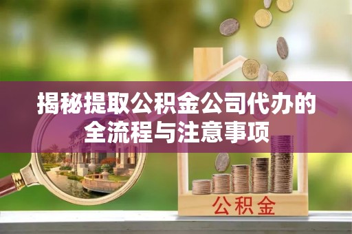 九龙揭秘提取公积金公司代办的全流程与注意事项