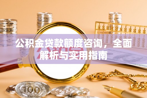 九龙公积金贷款额度咨询，全面解析与实用指南