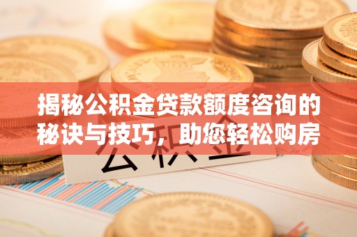 九龙揭秘公积金贷款额度咨询的秘诀与技巧，助您轻松购房！