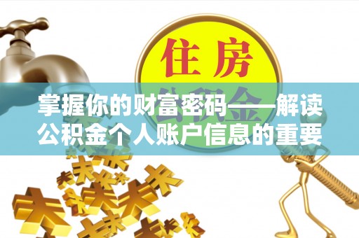 九龙掌握你的财富密码——解读公积金个人账户信息的重要性