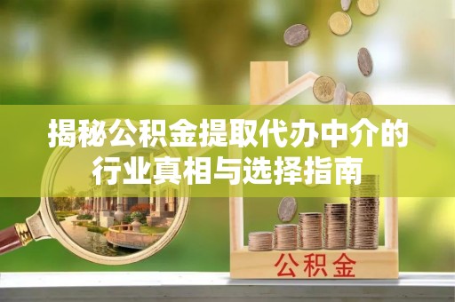 九龙揭秘公积金提取代办中介的行业真相与选择指南