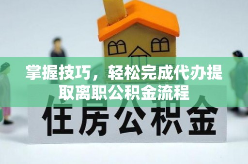 九龙掌握技巧，轻松完成代办提取离职公积金流程