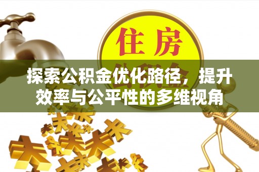 九龙探索公积金优化路径，提升效率与公平性的多维视角