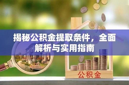 九龙揭秘公积金提取条件，全面解析与实用指南