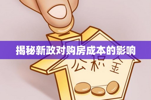 九龙揭秘新政对购房成本的影响