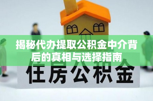 九龙揭秘代办提取公积金中介背后的真相与选择指南
