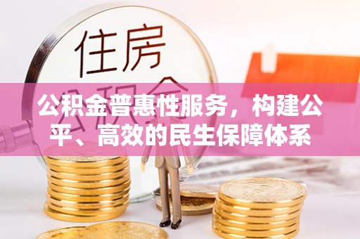 九龙公积金普惠性服务，构建公平、高效的民生保障体系