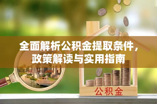 九龙全面解析公积金提取条件，政策解读与实用指南